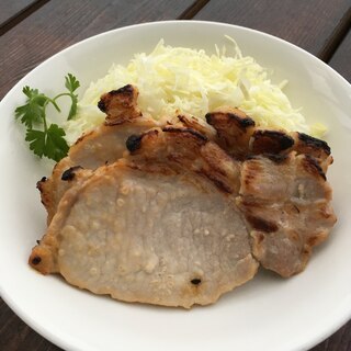 豚ロース肉の味噌漬けグリル焼き♪